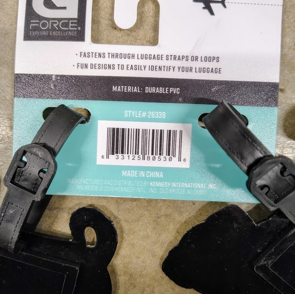 DOG LUGGAGE TAGS NEW -Ride Fly Easy to SPOT Cute PUG Dog Tag By G Force